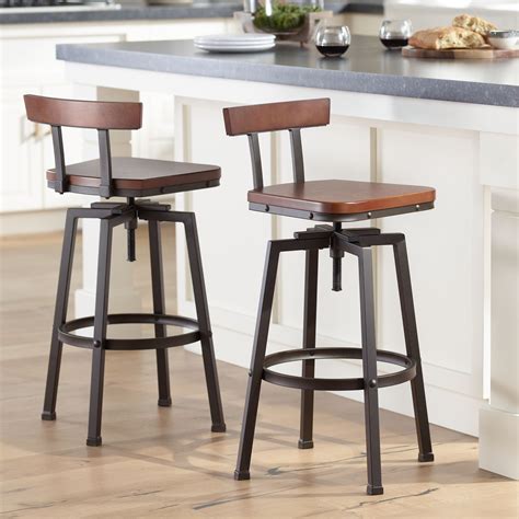 Crafted from solid wood, it comes in a finish of your choice to fit your space&39;s aesthetic and color scheme to a T. . Stools for kitchen island set of 2